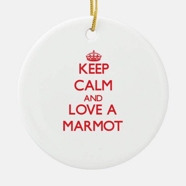 Marmot Ceramic Ornament (Front)
