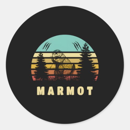 Marmot Claw For Classic Round Sticker