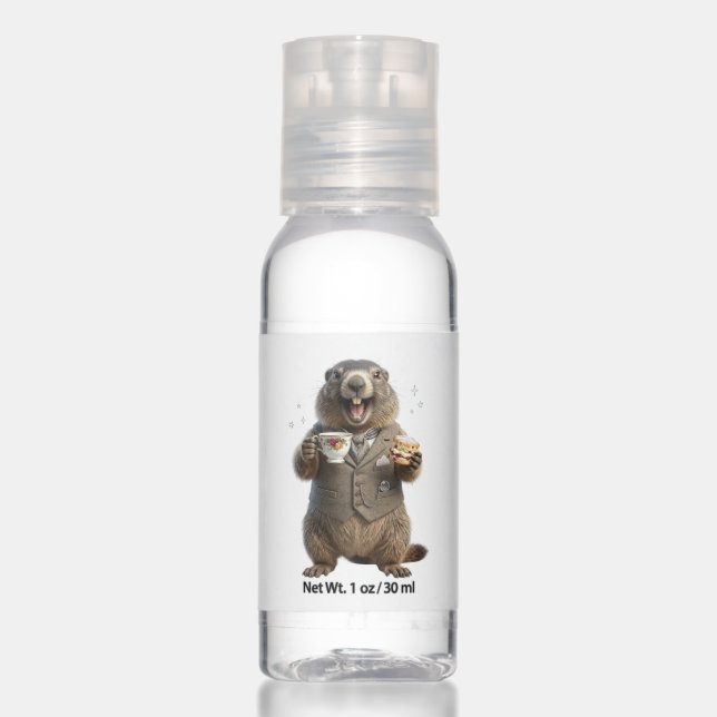 Marmot Drinking Tea Hand Sanitizer (Front)