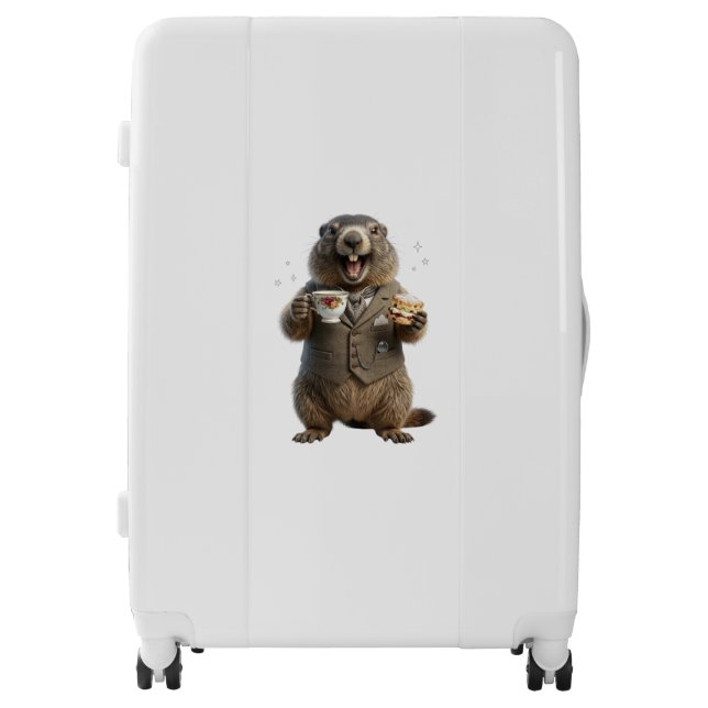 Marmot Drinking Tea Luggage (Front)
