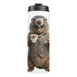 Marmot Drinking Tea Thermal Tumbler