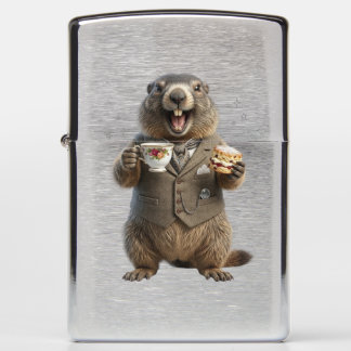 Marmot Drinking Tea Zippo Lighter