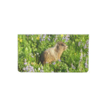 Marmot in Mount Rainier Wildflowers Checkbook Cover