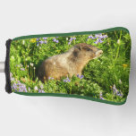 Marmot in Mount Rainier Wildflowers Golf Head Cover