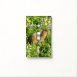 Marmot in Mount Rainier Wildflowers Light Switch Cover