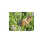 Marmot in Mount Rainier Wildflowers Passport Holder