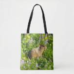 Marmot in Mount Rainier Wildflowers Tote Bag