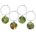 Marmot in Mount Rainier Wildflowers Wine Charm
