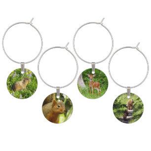 Marmot in Mount Rainier Wildflowers Wine Charm
