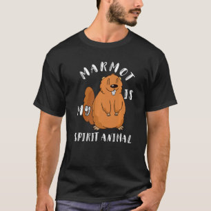 Marmot Is My Spirit Animal Groundhog Woodchuck Rod T-Shirt