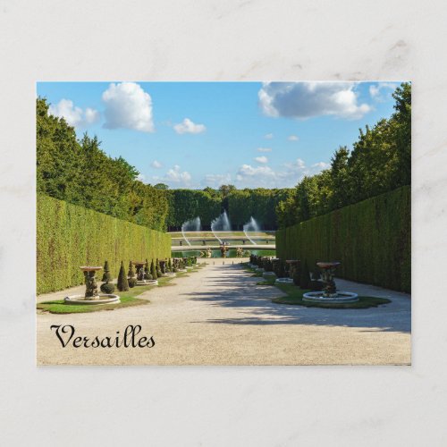 Marmousets walk in the gardens of Versailles Postcard