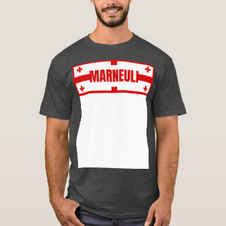 Marneuli City in Georgian Flag Design TShirt