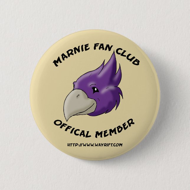 Marnie Fan Club Badge Pinback Button (Front)