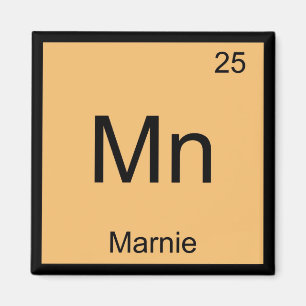 Marnie Name Chemistry Element Periodic Table Magnet