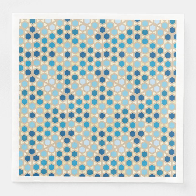 Marocco colors pattern paper dinner napkins (Front)