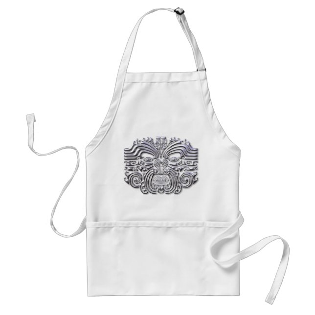Maroi tattoo-silver adult apron (Front)