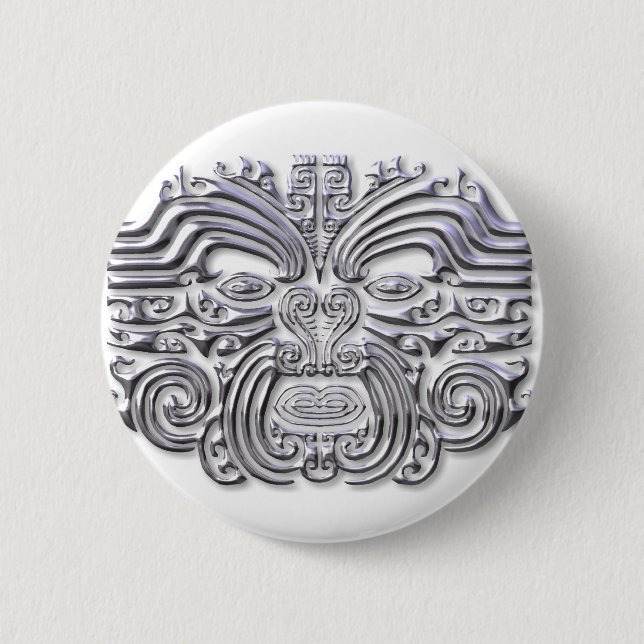 Maroi tattoo-silver pinback button (Front)