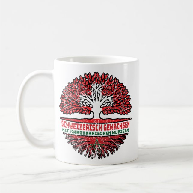 Marokko Marokkanisch Schweizer Schweiz Baum Wurzel Coffee Mug (Left)