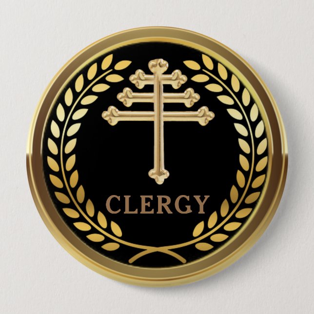 Maronite Catholic Church CLERGY Badge Button (Front)