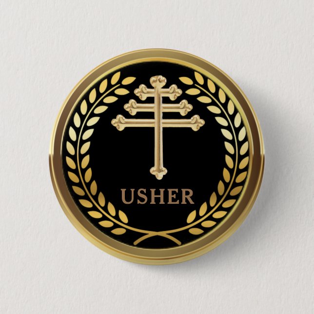 Maronite Church Usher Pin Button (Front)