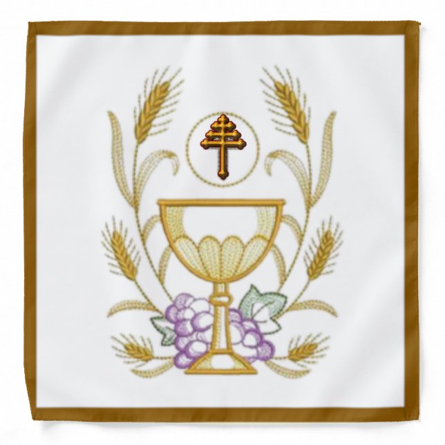 Maronite Girl's First Holy Communion Veil Bandanna (Front)