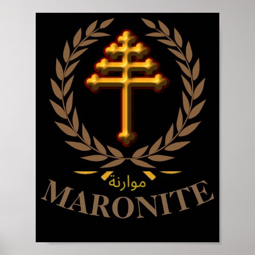 MARONITE  Official Cross Poster