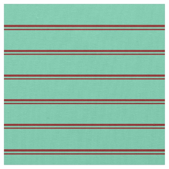 Maroon and Aquamarine Colored Pattern Fabric (Close Up)