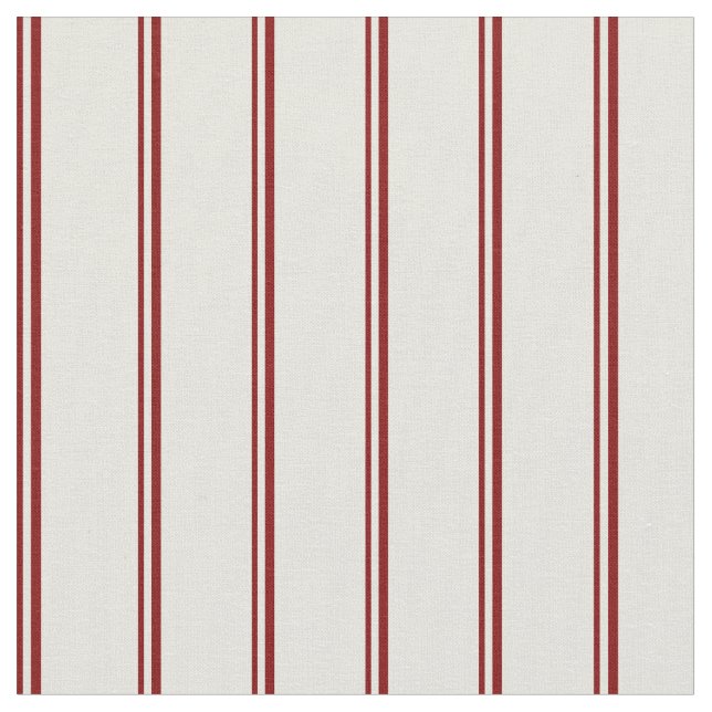 Maroon and Beige Pattern of Stripes Fabric (Close Up)