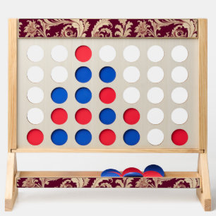 Maroon and Beige Vintage Pattern  Fast Four