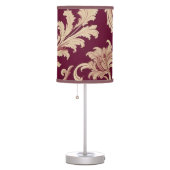 Maroon and Beige Vintage Pattern  Table Lamp (Right)