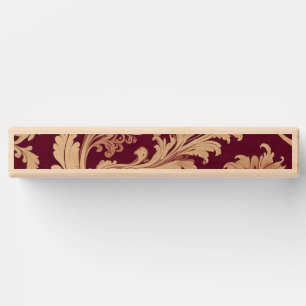 Maroon and Beige Vintage Pattern Topple Tower
