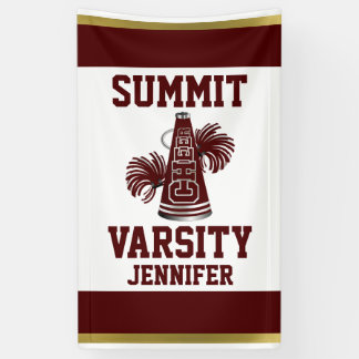 Maroon and Gold Cheer Vertical Banner 2