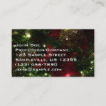 Maroon and Gold Christmas Tree I Holiday Photo Business Card
