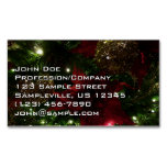 Maroon and Gold Christmas Tree I Holiday Photo Business Card Magnet