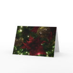 Maroon and Gold Christmas Tree I Holiday Photo Card