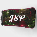 Maroon and Gold Christmas Tree I Holiday Photo Golf Head Cover