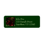 Maroon and Gold Christmas Tree I Holiday Photo Label