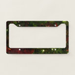 Maroon and Gold Christmas Tree I Holiday Photo License Plate Frame
