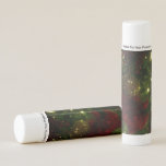 Maroon and Gold Christmas Tree I Holiday Photo Lip Balm