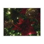 Maroon and Gold Christmas Tree I Holiday Photo Postcard