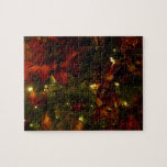 Maroon and Gold Christmas Tree II Jigsaw Puzzle
