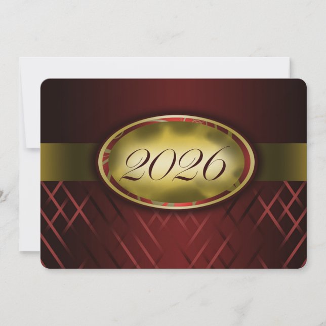 Maroon and Gold Class of 2026 Invitation (Front)