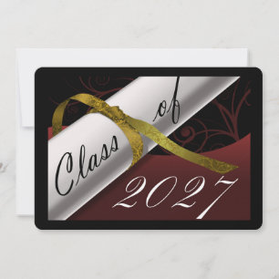 Maroon and Gold Graduation Announcement
