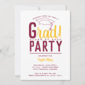 Maroon and Gold Graduation Party Invitation (Front)