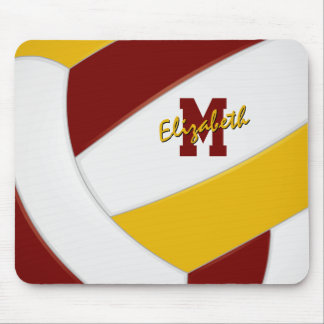 maroon and gold sports team colors mouse pad