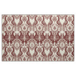 Maroon and Ivory Medieval Peacocks and Dragons Fabric