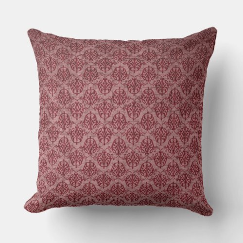 Maroon and Mauve Victorian Pillow