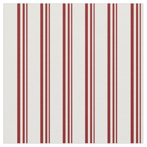 Maroon and Mint Cream Lines Pattern Fabric