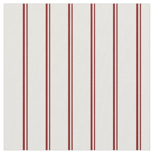 Maroon and Mint Cream Striped/Lined Pattern Fabric (Close Up)