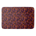 maroon and orange camo abstract bath mat